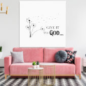 Geef het aan God Dandelion Canvas Afdruk (Insitu (Woonkamer))