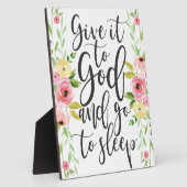 Geef het aan God en ga naar Slaap - Floral Print Fotoplaat (Zijkant)
