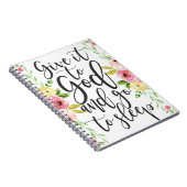 Geef het aan God en ga slapen, Bedside Notitieboek (Rechterzijde)