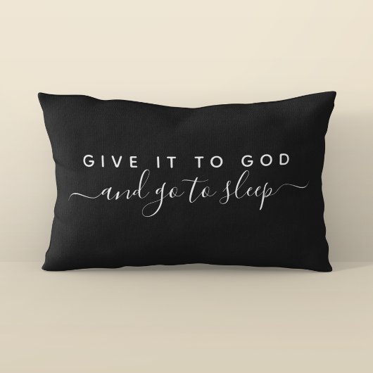 Geef het aan God Goede Nacht Minimalistisch Geloof Kussensloop