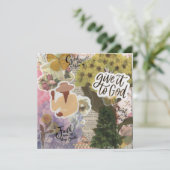 Geef het aan God plat Wenskaart (Staand voorkant)