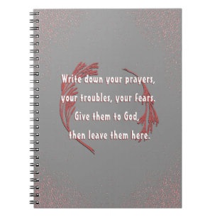 Geef het aan God Quote Spiritueel Notitieboek