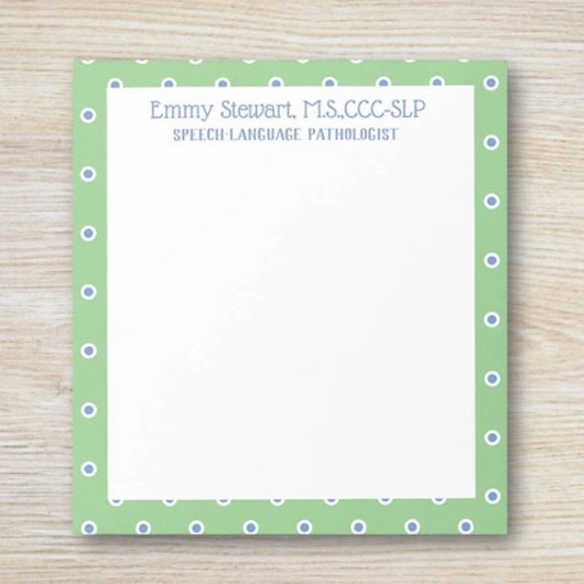 Geef het! Aangepast SLP-notitieblok! Notitieblok