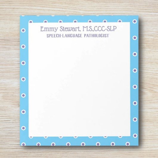 Geef het! Aangepast SLP-notitieblok! Notitieblok