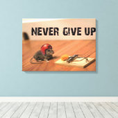 Geef het aanmoedigen van muiscanvas nooit op canvas afdruk (Insitu (Houten vloer))