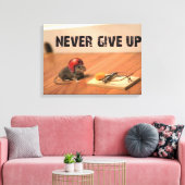 Geef het aanmoedigen van muiscanvas nooit op canvas afdruk (Insitu (Woonkamer))