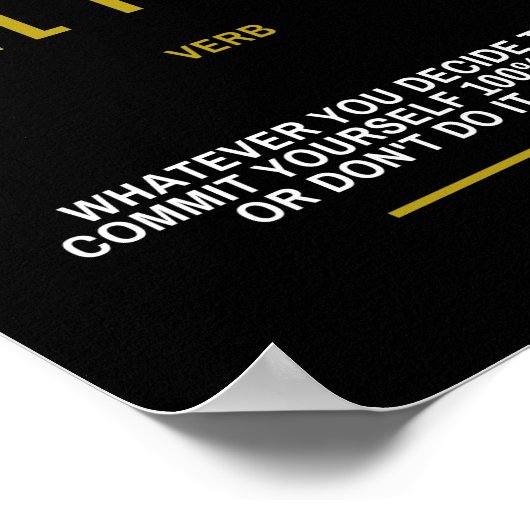 Geef het al Inspirerend citaat op Succes Poster (Hoek)