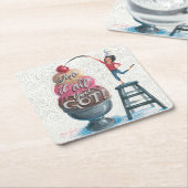 Geef het alles wat je hebt! kartonnen onderzetters (Schuin)