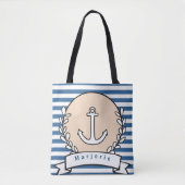 Geef het Blauwe Horizontale Bevestigingsanker van Tote Bag (Voorkant)