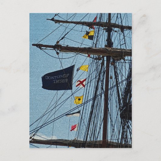 Geef het Briefkaart van de vlag van het schip niet (Voorkant)