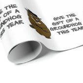 Geef het cadeau van een Groundhog dit jaar Cadeaupapier (Rol Hoek)