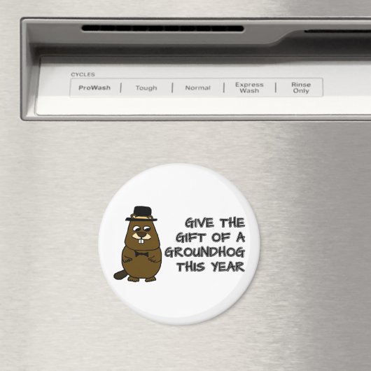 Geef het cadeau van een Groundhog dit jaar Magneet (Insitu (Vaatwasser))