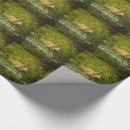 Geef het cadeau van een groundhog dit jaar papier (Hoek)