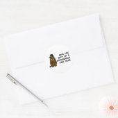 Geef het cadeau van een Groundhog dit jaar Ronde Sticker (Envelop)
