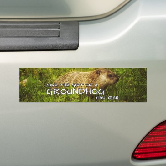 Geef het cadeau van een Groundhog dit jaar sticker (Op auto)