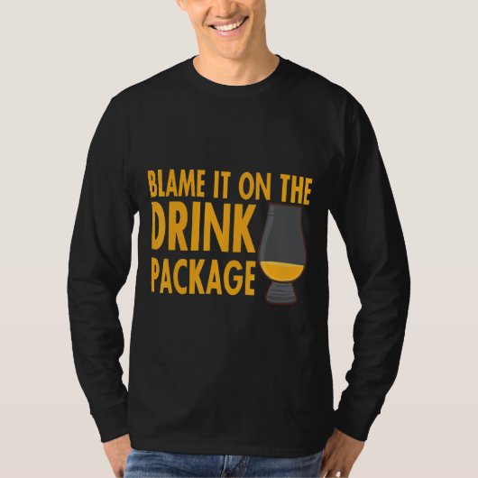 Geef het de schuld op het pakket Drink T-shirt (Voorkant)