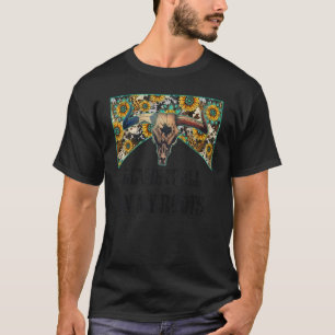 Geef het de schuld op mijn Vintage Bull Skull Coun T-shirt