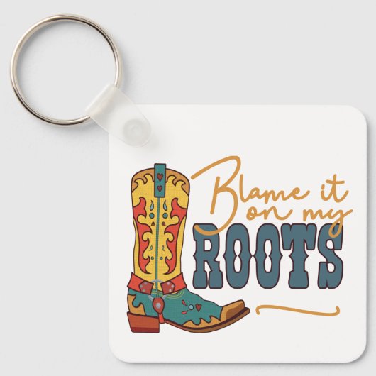 Geef het de schuld op mijn wortels sleutelhanger (Voorkant)