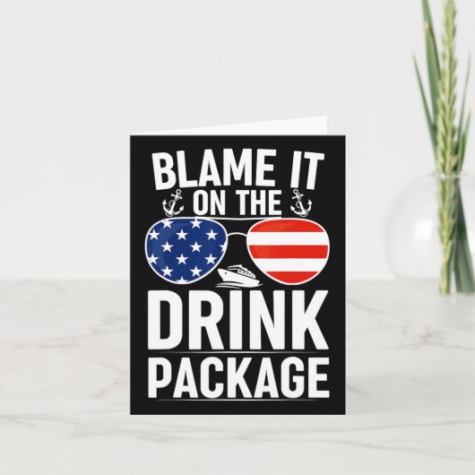 Geef het de schuld van de Drink op Funny Cruise Su Kaart (Voorkant)