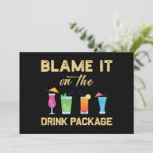 Geef het de schuld van de Drink Package Funny Fami Kaart (Staand voorkant)