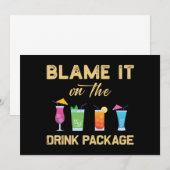 Geef het de schuld van de Drink Package Funny Fami Kaart (Voorkant / Achterkant)