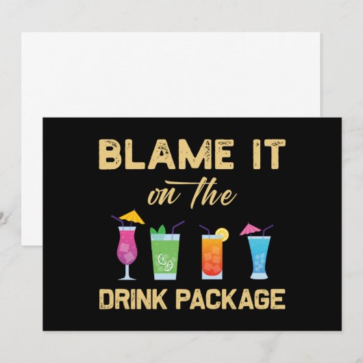 Geef het de schuld van de Drink Package Funny Fami Kaart (Voorkant / Achterkant)