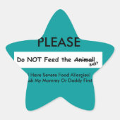 Geef het dier geen voer! sticker (Voorkant)