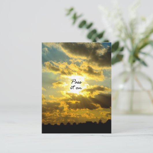 Geef het door briefkaart (Staand voorkant)