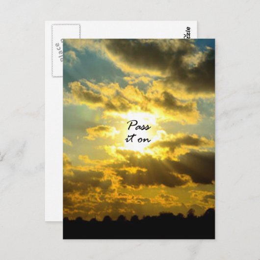 Geef het door briefkaart (Voorkant / Achterkant)