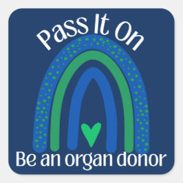 Geef het door orgaandonor bewustzijn sticker