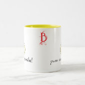 Geef het door! tweekleurige koffiemok (Center)