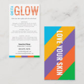 GEEF HET EEN GLOW - Mini Facial Instruction Card Visitekaartje (Voorkant / Achterkant)