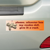 Geef het een rust alsjeblieft... bumpersticker (Op auto)