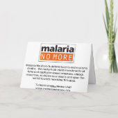 Geef het geschenk van het leven - Geef een bed... Feestdagen Kaart (Achterkant)