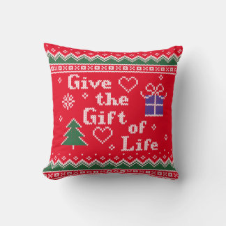 Geef het geschenk van het leven Vintage Transplant Kussen
