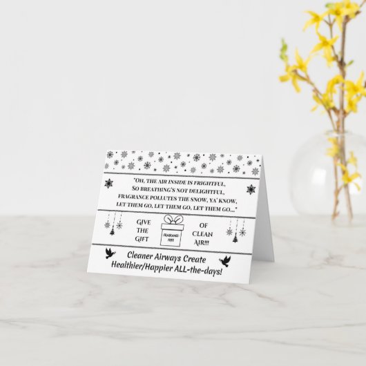 Geef het geschenk van schone lucht kaart (Gele Bloem)