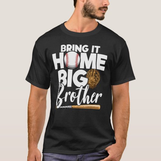 Geef het huis Big Brother Baseball Big Brother Bas T-shirt (Voorkant)