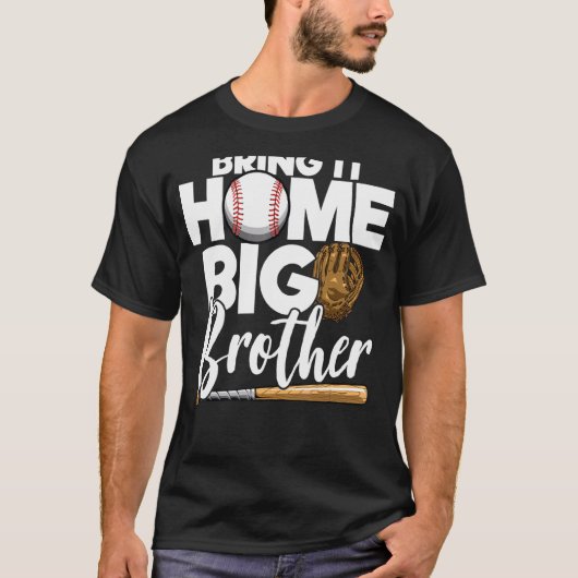 Geef het huis Big Brother Baseball Big Brother Bas T-shirt (Voorkant)