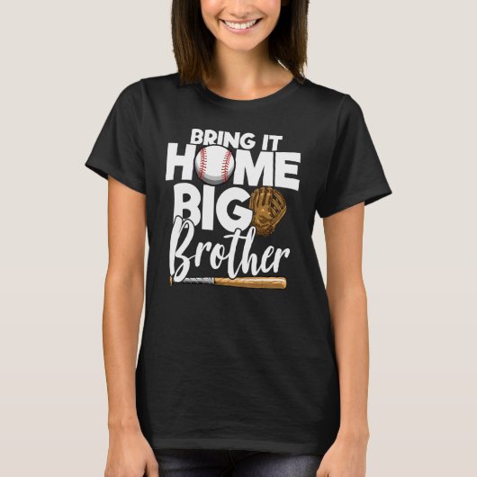 Geef het huis Big Brother Baseball Big Brother Bas T-shirt (Voorkant)
