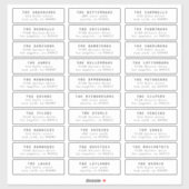 geef het individuele de adreszegel van de trouwgas sticker (Vel)