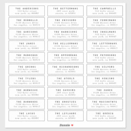 geef het individuele de adreszegel van de trouwgas sticker