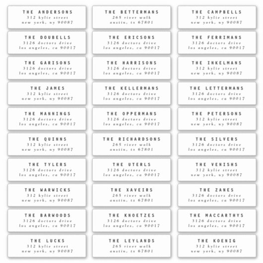 geef het individuele de adreszegel van de trouwgas sticker (Voorkant)