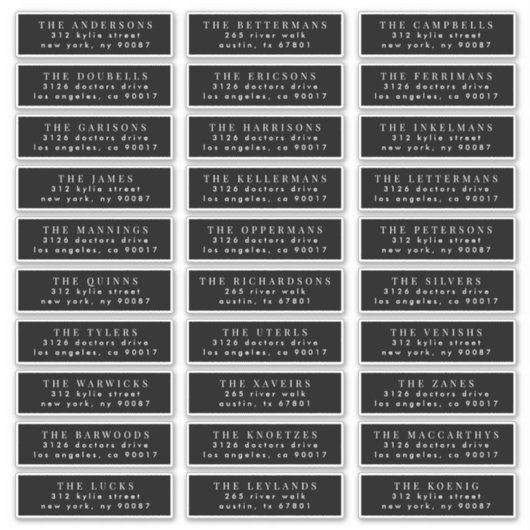 geef het individuele de adreszegel van de trouwgas sticker (Voorkant)