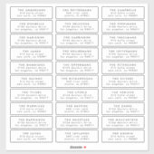 geef het individuele etiket van het de postadres v sticker (Vel)