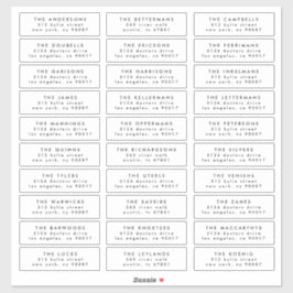 geef het individuele etiket van het de postadres v sticker