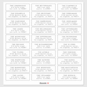 geef het individuele etiket van het de postadres v sticker