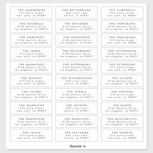 geef het individuele etiket van het de postadres v sticker (Vel)