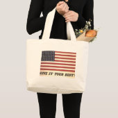 Geef het je beste! grote tote bag (Voorkant (product))