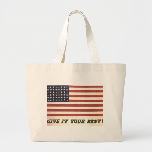 Geef het je beste! grote tote bag (Voorkant)