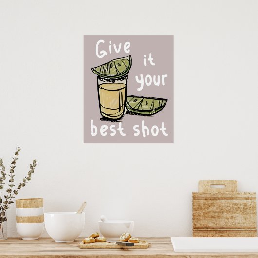 Geef het je beste schot poster (Keuken)